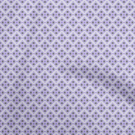oneOone Cotton Cambric Violet Fabric Asian Ikat Sewing Fabric By The Yard Printed Diy Clothing Sewing Supplies 42 Inch Wide
