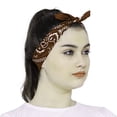thumbnail image 2 of Aadikart Paisley Head Scarf Brown Pack of 1, 2 of 7