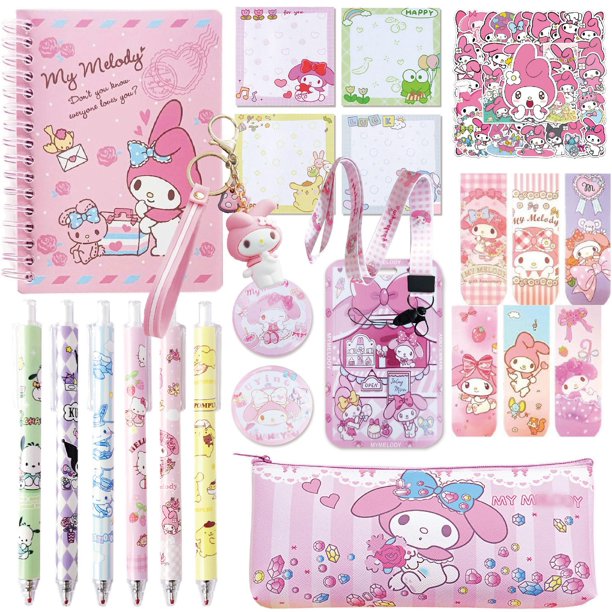 Set de papelería de regalo GFDSJKLCTH, lindo estilo kawaii, rosa para la escuela