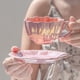 thumbnail image 5 of Taza de cerámica determinada de la taza y del platillo de café del pétalo 300ml taza de la venta al por mayor del té de tarde de la taza del regalo, 5 of 5
