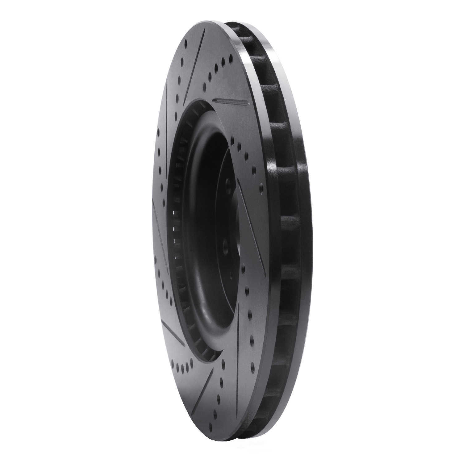 Dynamic Friction Company 633-46015R DFC Brake Rotor - Drilled And Slotted - Black