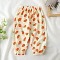 thumbnail image 3 of Odeerbi 1-6 Years Toddler Boys Girls Cotton Sweatpants Carrot Print Workout Athletic Sports Jogger Pants Summer Breathable Loose Casual Joggers, 3 of 3