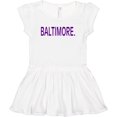thumbnail image 3 of Inktastic Baltimore in Purple Text Girls Baby Dress, 3 of 5