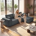 thumbnail image 2 of HOMCOM Canapé Sectionnel Modulaire, Canapé en L avec Assise Profonde, Gris Foncé, 2 of 10