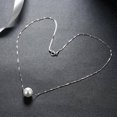 thumbnail image 4 of Collar de perlas cultivadas de agua dulce blancas para mujer, cadena de plata de ley 925, 4 of 5