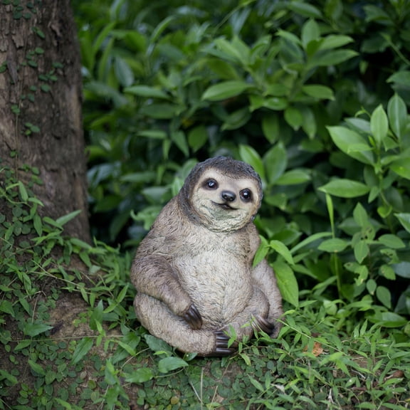 SOREAL Brown Sloth Decorative Figurine for Home & Office Décor, Handcrafted Resin Statue, Realistic Design, Collectible Animal Accent, Weather-Resistant Indoor/Outdoor Decor