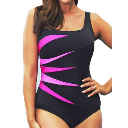 - Plus Size Womens Padded Push-up Swimsuit Monokini Bikini Swimwear Beach Tankini