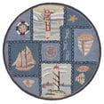 thumbnail image 2 of Safavieh Chelsea Dawson Geometric Wool Area Rug, Blue, 3' x 3' Round, 2 of 11