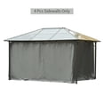 thumbnail image 2 of CoSoTower 10' X 12' Universal Gazebo Sidewall Set with Panels, Hooks and C-Rings Included for Pergolas and Cabanas, Gray, 2 of 9