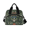 thumbnail image 6 of FORMRS Reusable Lunch Bag for Work School Leakproof Insulated Cooler with Adjustable Shoulder Strap, Green Flowers Pattern, 6 of 6