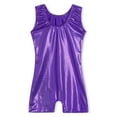 thumbnail image 3 of Leotard for Girls Gymnastics Size 1t 2t Shiny Purple Bronzing Sleeveless Unitards, 3 of 7