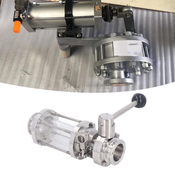 Válvula SanitaryClamp, Acero Inoxidable 304, Válvula De Mariposa, Presión Máxima PN1.6, Con Conexión Rápida Para Productos Farmacéuticos, Químicos, Lácteos
