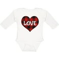 thumbnail image 3 of Inktastic Valentine Buffalo Plaid Love Boys or Girls Long Sleeve Baby Bodysuit, 3 of 5