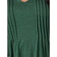 thumbnail image 5 of INSPIRE CHIC Women's V Neck Long Sleeve T Shirts Pleated Casual Tunic Blouse Tops, 5 of 5