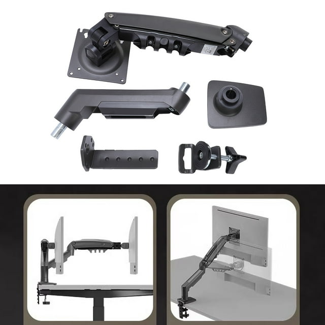 Screen Mount, Heavy Duty Aluminum Alloy Computer Screen Bracket Adjustable for 17-30inch 4.4-19.8lb Screen