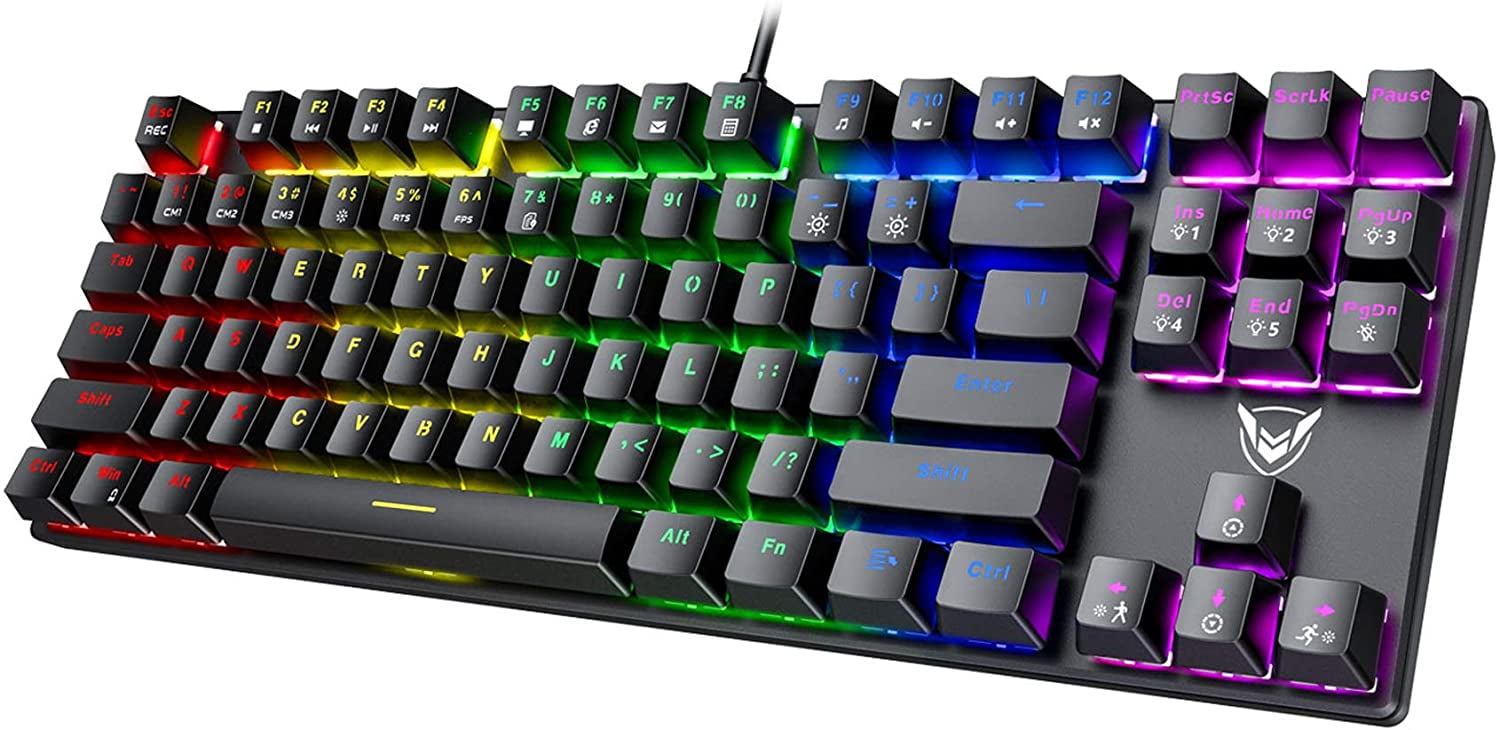 - Perfect Gaming Device UK Layout Gaming Keyboard with 25 Keys Anti-ghosting Desktop etc VicTsing RGB Gaming Keyboard Wired 8 Independent Multimedia Keys Laptop Plug and Play for PC Computer