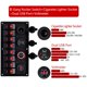 thumbnail image 2 of - Panel de interruptor basculante de 8 interruptores - LED de 12 V/24 V - Pantalla de voltaje digital - Puerto USB dual - Cargador impermeable para RV, barco, automóvil - Rojo Kuyhfg Sin marca, 2 of 5