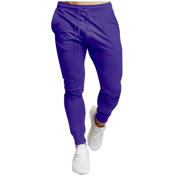 Mlzmgr Joggers for Men with Pockets Elastic Waist Sweatpants for Men Running Casual Workout Trousers