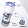 Queenmew Mosquito Zapper, Electric Mosquito Killer Lamp, Portable Fly Zapper, Fruit Fly Trap for Indoor Outdoor Gray