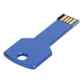 Blue USB Flash Drive Key Shape USB Memory Disc Plug and Play U Disc for