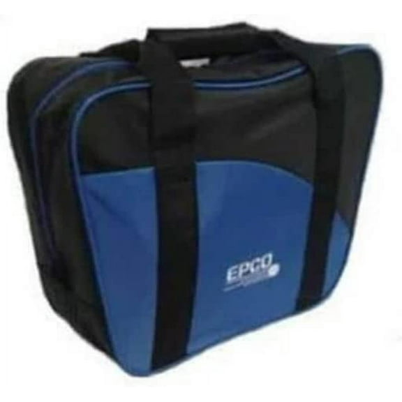 BuyBocceBalls Listing - 4 ball (with shoes) Aurora Soft Pack Bowling (Candlepin or Duckpin) Ball Bag - Black & Blue