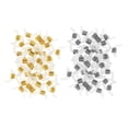 thumbnail image 6 of 50 Pieces 2 Colors Silicone Rubber Ends with Steel Beads for Eyeglass Chain Strap Holder Hanging Decor Accessories Replacements Connectors - Gold, as described, 6 of 10