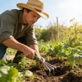 thumbnail image 4 of Plastic-handled Stainless Steel Garden Planting Tools Outdoor Vegetable And Flower Planting And Weeding Tools Household Pointed Shovel And Rake, 4 of 6