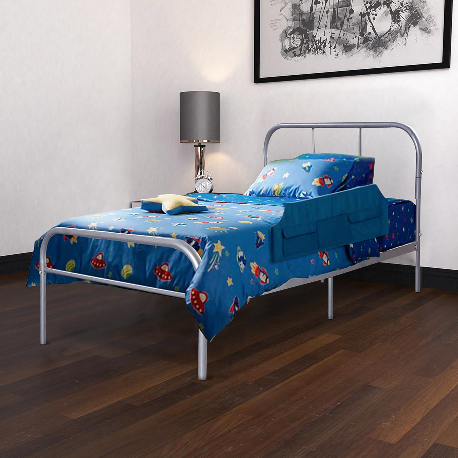Voilamart Twin Metal Bed Frames with Headboard and Footboard, Single 6