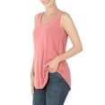 thumbnail image 2 of Womens Sleeveless Round Neck Relaxed Fit Tank Top, 2 of 5