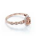 thumbnail image 4 of JeenMata 1.75 Carat Oval Cut Created Morganite and Moissanite Engagement Ring in 18K Gold Over Sterling Silver, 4 of 6