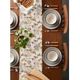 thumbnail image 2 of Boanket Spring Floral Table Runner - 48 Inch Long, Kitchen Dining Table Runner Dresser Scarves, Summer Yellow Pink Flowers Botanical Farmhouse Home Decor for Coffee Table Wedding Party Banquet, 2 of 8