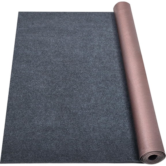 SUNDEER Indoor Outdoor Carpet 5x10 ft Dark Gray Marine Carpet with Waterproof TPE Backing