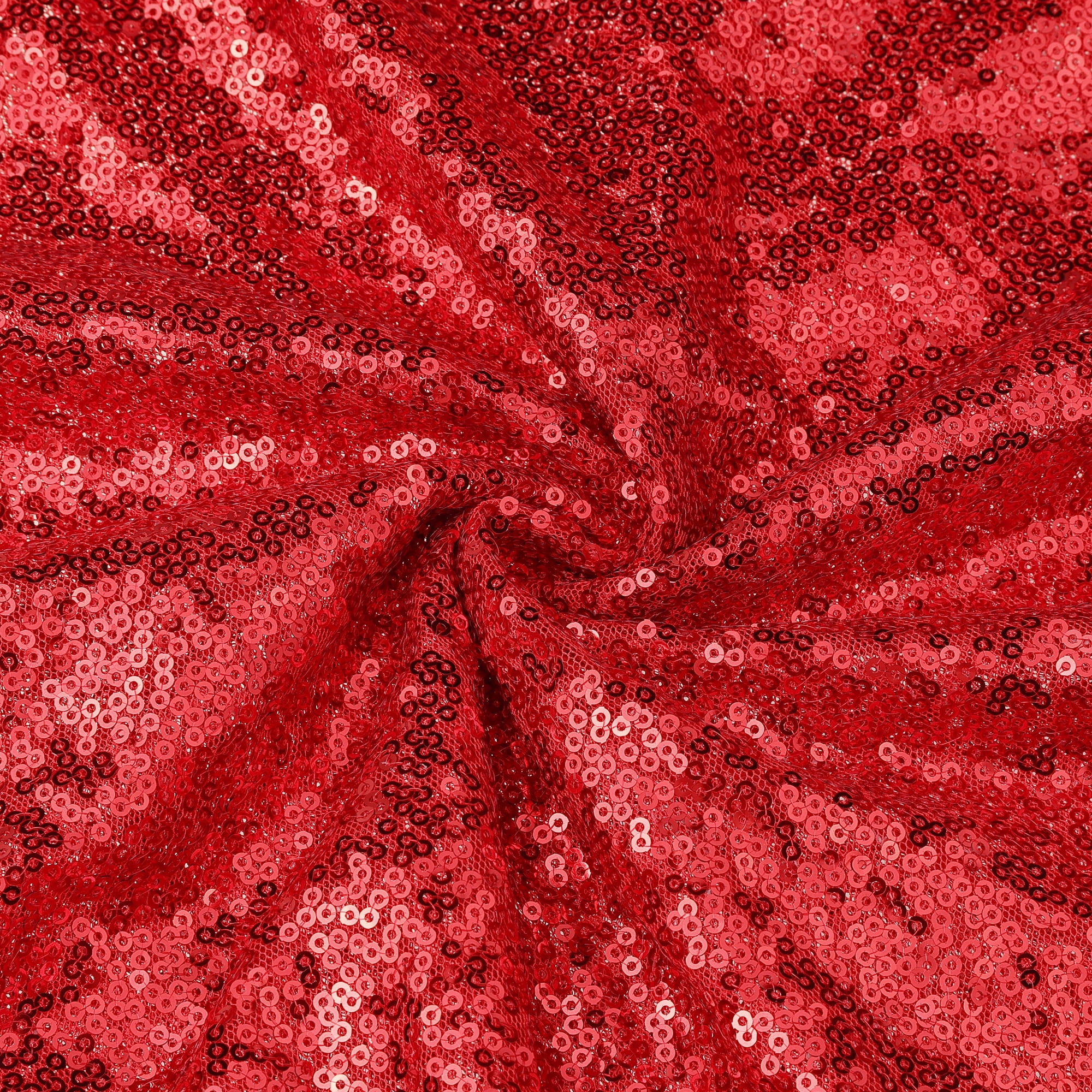 Unique Bargains Sequin Table Covers for Dining Room Parties or Dances Tablecloths Red 47"x71"