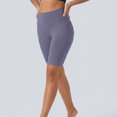thumbnail image 5 of VBVC Women's High Waisted Yoga Shorts , Summer Stretchy Workout Leggings For Women , Ladies' Running Athletic Trousers with Pockets,Purple,S-2XL, 5 of 8