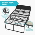 thumbnail image 3 of CECER Folding Bed 5" Mattress & Headboard, 75"×38" Twin Size Rollaway Foldable Bed with Memory Foam Mattress, Metal Guest Bed Dust Cover Included, 3 of 7