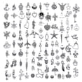 thumbnail image 1 of Dijes de Plata Envejecidos Mixtos para Joyería bricolaje 100 Piezas, 1 of 5