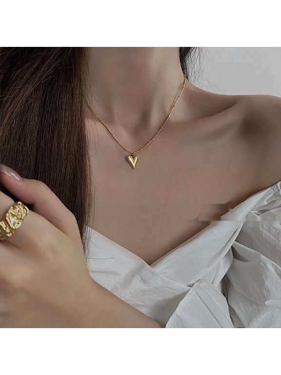 Love Light Luxury Metal Snake Bone Necklace