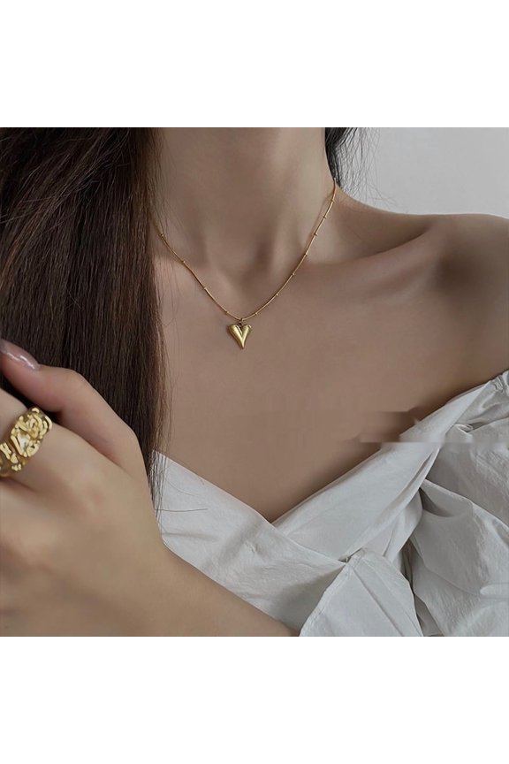 Love Light Luxury Metal Snake Bone Necklace