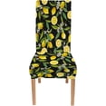 thumbnail image 2 of Lemon Dining Room Chair Covers Set of 4 Seamless Floral Pattern Lemon Fruits Background Parson Chair Slipcover Removable Washable Chair Protector, 2 of 4