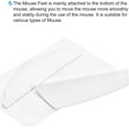 thumbnail image 3 of XYCCA Rounded Curved Edges Mouse Feet Skates Pads 0.6mm for G600 Gaming Mouse Feet Replacement White 2Pcs/2 Set-0625, 3 of 5