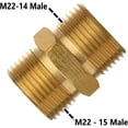 thumbnail image 2 of EDOU Pressure Washer Coupler | M22 15mm Male/M22 14mm Female | 4500 PSI Max, 2 of 4