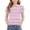 Pink, variant on BRGZLK Girls Puff Sleeve Tops Kids Summer Striped Crewneck Short Sleeve T Shirts Soft Comfortable Casual Basic Tees Army Green 12-13Y