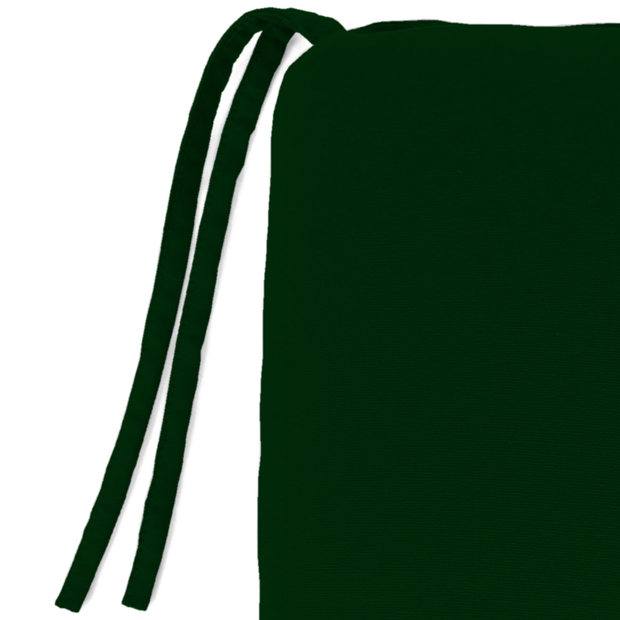 Jordan Manufacturing 16.5" x 18.5" Forest Green Solid Rectangular Outdoor Chair Pad Seat Cushion with Ties