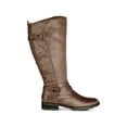 thumbnail image 2 of BARETRAPS Womens Brown Elastic Panel Buckle Accent Comfort Alysha Round Toe Block Heel Zip-Up Riding Boot 9.5 M WC, 2 of 4