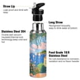 thumbnail image 3 of Yayeee 20oz Insulated Water Bottle Double Wall Stainless Steel with Flip Straw Lid, Blue Window, 3 of 7
