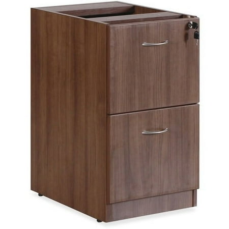 UPC: 0035255699860 | Lorell Essentials Series Walnut Hanging Pedestal – 2-Drawer 15.5  x 21.9  x 28.5  Pedestal  3.8  – 2 x File Drawer(s) – Material: Polyvinyl Chloride (PVC) Edge  Metal Handle – Finish: Laminate  Walnut