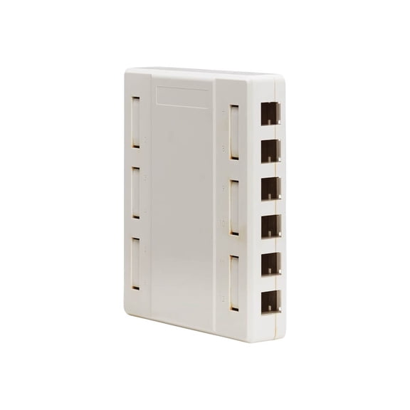 EATON TRIPP LITE SERIES SURFACE-MOUNT BOX FOR KEYSTONE JACKS - 12 PORTS, WHITE,