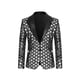 thumbnail image 5 of BLAZERS DE HOMBRE INSPIRE CHIC CON SOLAPA PICO Y UN BOTÓN, BRILLO ARGYLE Y LENTEJUELAS, TALLA XL, PLATA, 5 of 7