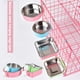 thumbnail image 5 of Cuenco para perro con caja azul, cuenco de agua para comida colgante extraíble de acero inoxidable, cuencos para jaula para mascotas con soporte para pernos, 5 of 5