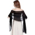 thumbnail image 1 of Elegantes vestidos de noche con chal de novia - Chal de boda de gasa suave para mujer - Cubrevestido fluido, 1 of 5
